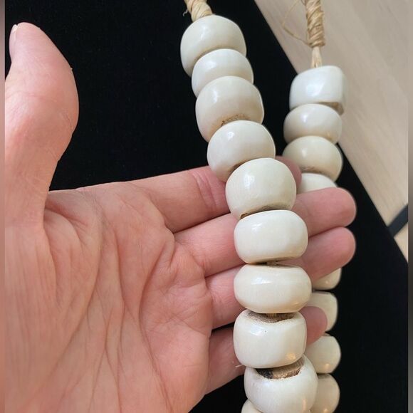 Artisan Vintage Handmade Clay Bead Necklace - Picture 3 of 7